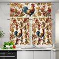 thumbnail image 2 of Yuyamidu Rooster Kitchen Window Curtains Valance and Tier 3 Panel Set Easy to Install Short Tier Curtains with Rod Pockets Soft Contemporary Trendy Valances Home Decor, 2 of 5