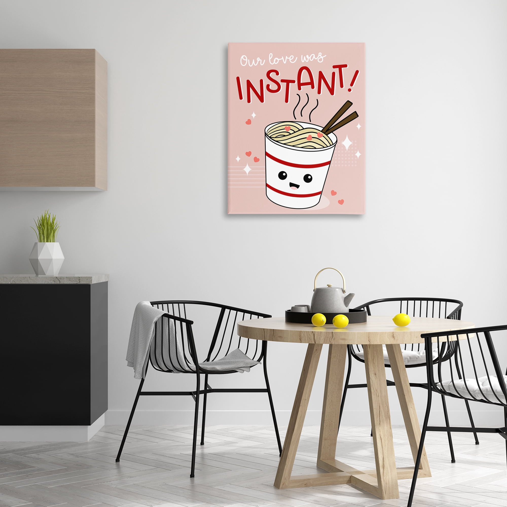 Stupell Industries Love Was Instant Noodles Food & Beverage Painting Wrapped Canvas Art Print Wall Art, 30 x 40