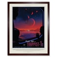 thumbnail image 1 of NASA Space Travel Advert Trappist 1E Planet Hop Landscape Exoplanet Travel Bureau Poster Art Print Framed Poster Wall Decor 12x16 inch, 1 of 5