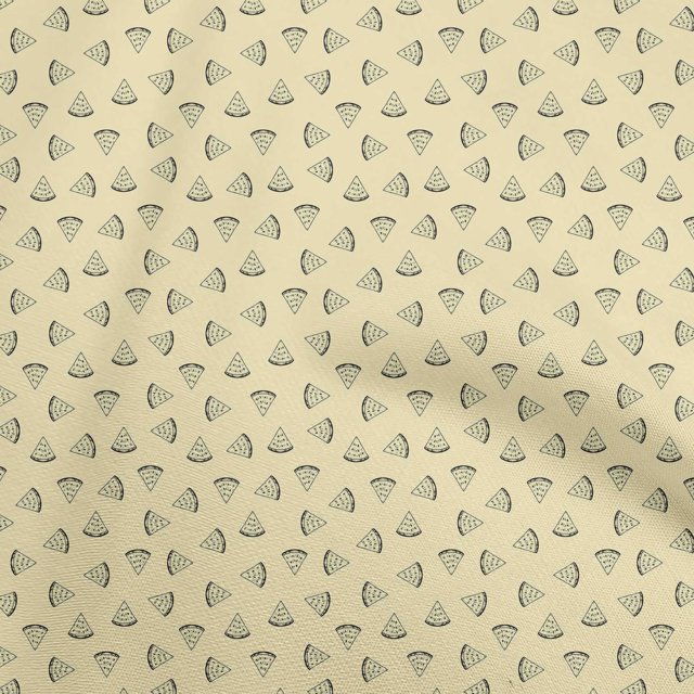 oneOone Viscose Chiffon Light Yellow Fabric Watermelon Craft Projects Decor Fabric Printed By The Yard 42 Inch Wide