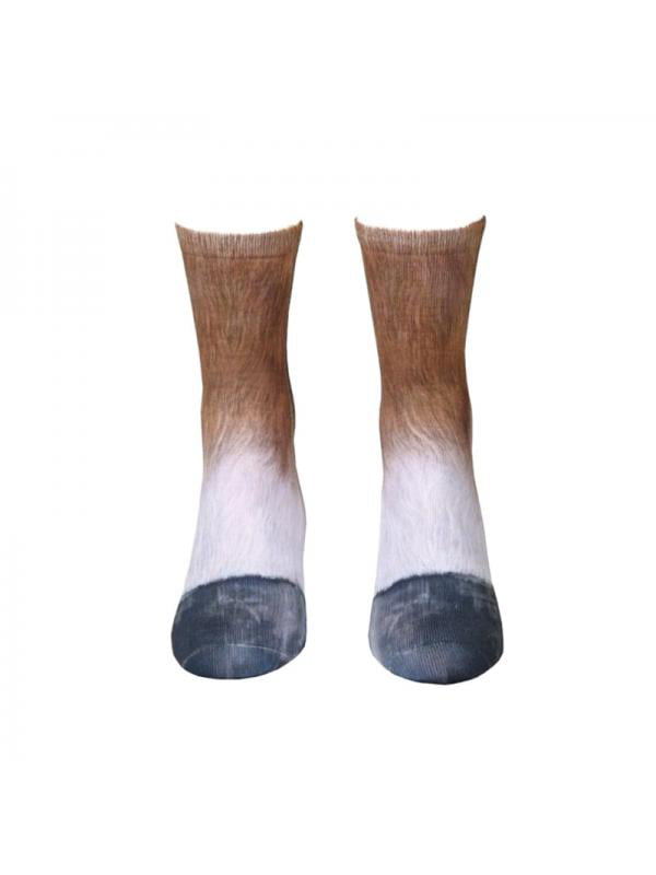 Animal feet socks Unisex Adult Animal Paw Crew Socks Sublimated Print Socks 