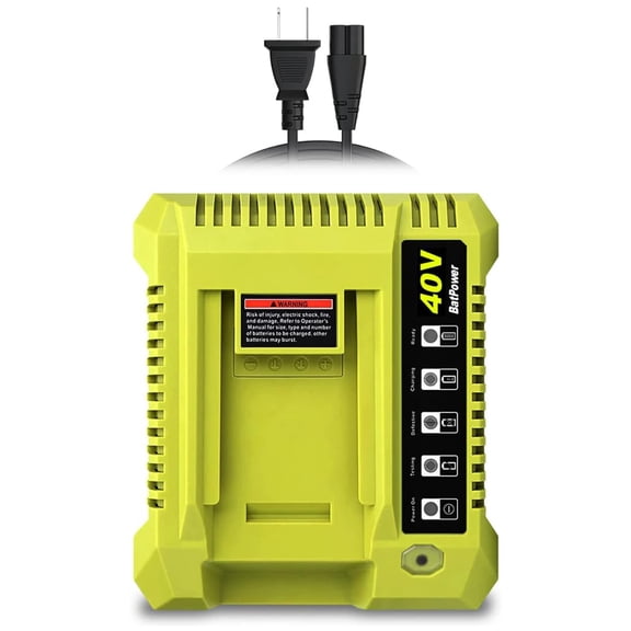 40V Rapid Charger Compatible with Ryobi 40 Volt Lithium Battery OP4040 OP4060