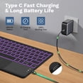 thumbnail image 2 of MoKo Touch Keyboard Case for iPad (A16) 11th Generation 11 inch 2025, iPad 10th Generation 10.9 inch Case with Pencil Holder, 7 Colors Backlit Detachable Bluetooth Keyboard,Black, 2 of 8