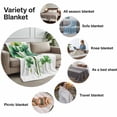 thumbnail image 6 of Throw Blanket for Couch Watercolor Shamrock Soft Fleece Flannel Blankets Cozy Lightweight Blanket for Home Sofa Living Room Green Leaves Plant Bed Throws 30" x 40", 6 of 9