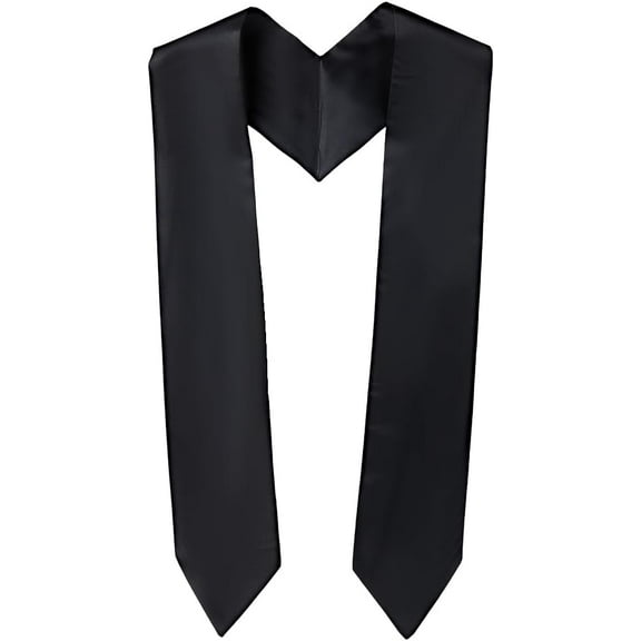 Satin Graduation Stole Graduation Sash Black 1800x117x1mm