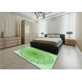 thumbnail image 4 of Ahgly Company Indoor Round Patterned Green Snake Green Area Rugs, 6' Round, 4 of 6