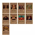 thumbnail image 3 of Póster de papel kraft grueso de One Piece Wanted Bounty Anime Luffy Sombrero de paja Piratas Cuatro Emperadores Oka Shichibukai Papel tapiz Decoración de habitación, 3 of 5