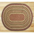 thumbnail image 2 of Earth Rugs 03-324 Olive-Burgundy-Gray Oval Rug, 2 of 3