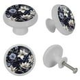 thumbnail image 4 of Ink Plant Fluorescent Drawer Pulls with Screws: Round 4-Pack, Glow-in-the-Dark Knobs for Cabinets, Wardrobes, and Dressers - Furniture Decor with Fluorescence Handles, Crystal Knobs, 4 of 6
