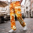 thumbnail image 6 of GrmtClth Men's Camo Drawstring Waist Cargo Pants Camouflage Cargo Work Pants with Elastic Waist Drawstring Multi Pockets Saffron 2XL, 6 of 8