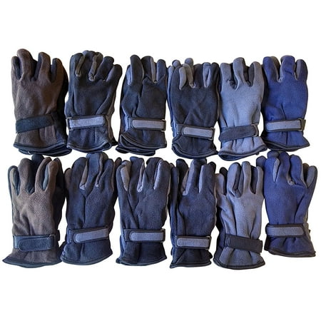 Hybrid Fleece Glove - 12 Pair Of Mens excell Warm Fleece Winter Gloves