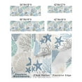 thumbnail image 4 of Rod Pocket Window Valances Abstract Ocean Starfish Coral Shell Short Kitchen Curtains Underwater World Window Treatment Drapes for Bedroom Bathroom Living Room 54x18In,1 Panel, 4 of 7