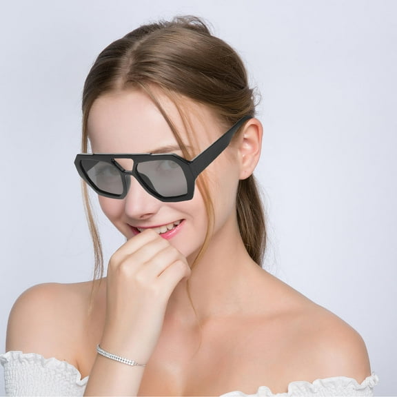 HOMEMAXS Rim Sunglasses Men and Women 15.50X14.20X5.20CM Black