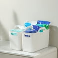 thumbnail image 5 of ViYW Storage Bins with Handles, Bathroom Kitchen Organizer Bin, Plastic Vanity Storage Bins for Hand Soap, Body Washes, Towels, Shampoos, Lotions, Bath Balls, 11.02x7.87x4.53 inch, 5 of 6