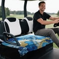 thumbnail image 5 of Uourmeti Butterfly Marble Pattern Golf Cart Seat Covers Non-slip, Soft, Suitable for Sports, Fit for Club Car, 5 of 8