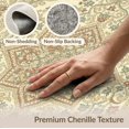 thumbnail image 6 of ODIKA 6'x9' Washable Area Rug Vintage Scroll Border Ornate Boho Distressed Motif Allover Neutral Flowing for Family Room, Living Room, Master Bedroom, Non-Slip, Easy Care, 6 of 7