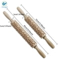 thumbnail image 2 of Deago 17" 3D Christmas Wooden Rolling Pin Embossing Roller Pins with Christmas Pattern for Cookies Cake Baking Kitchen Tool, 2 of 8