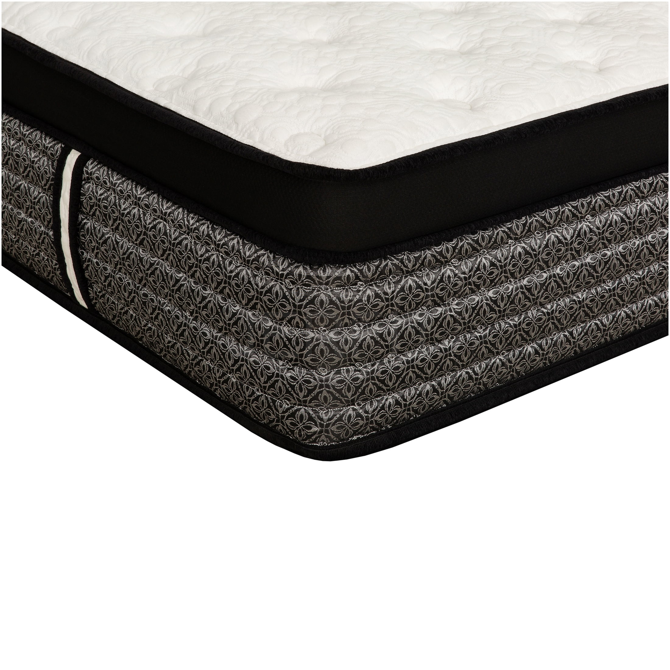 JERFIT 16" King Hybrid Mattress, Euro Pillow Top, Gel Memory Foam Pocket Coils for Cool Sleep, Pressure Relief, Motion Isolation, Grey