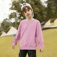 thumbnail image 5 of SGMVNU Sweatshirts for Girls Trendy Crewneck Oversized Pullover Sweatshirt Kids Tops Long Sleeve Cute Fall Clothes, Size 5-6 Years, Pink-B, 5 of 7
