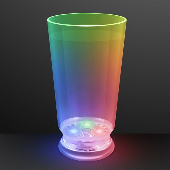 FlashingBlinkyLights Multicolor Light Up LED Beer Pint Glass