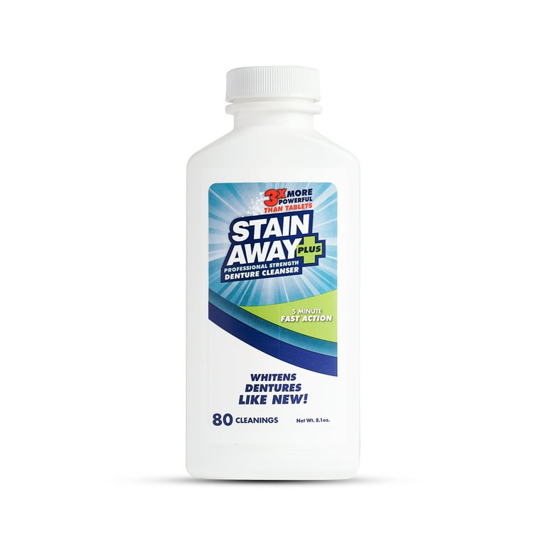 Stain Away Plus Professional Strength Denture Cleanser, 8.10 oz