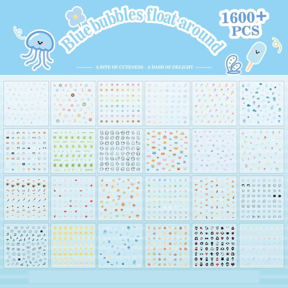 24 Mini Sticker Sheets for DIY Phone Case Decorations Minimalist Design Classic Color Combinations Adorable Stickers