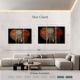 thumbnail image 4 of Elephant Stock Elephant Portrait Wall Art - Horizontal Multi Panel Canvas - Hallway Wall Decor - Animal Multi Panel - Black And Brown Decor - 74" x 48", 4 of 8