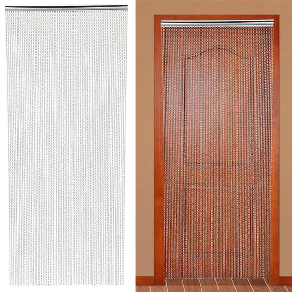 Metal Chain Door Curtain Fly Insect Blinds Control Screen Bedroom Kitchen Hanger 