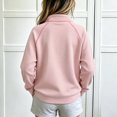thumbnail image 6 of Amidoa Girls Half Zip Pullover Long Sleeve T Shirts Kids Mock Neck Casual Tops Pink Size 5-6 Years, 6 of 9