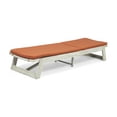 thumbnail image 5 of Tina Outdoor Acacia Wood Chaise Lounge and Cushion Set, Light Gray and Rust Orange, 5 of 9