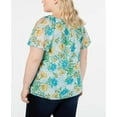 thumbnail image 4 of INC International Concepts Women’s Plus Size Cold-Shoulder Blouse Shirt Tops, Green, 2X Plus, 4 of 7