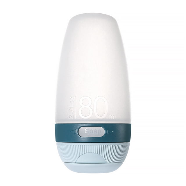 Billuyoard Dispensador portátil Botella de corporal Botellas de almacenamiento a prueba de fugas de silicona Contenedor de Almacenamiento y organización del hogar 80ML Azul