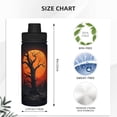 thumbnail image 3 of Uemuo Yellow Castle Sunset Tree 18OZ Insulated Kettle, Sports Water Bottle, Stainless Steel Kettle, Vacuum Insulated Flask, Flip Lid Travel Mug, 3 of 7