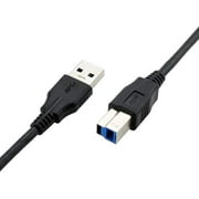 Usee Printer Cable USB3.0 Type A Male to B Male Computer Scanner Cord 3m/10ft High Speed for Brother HP Canon Lexmark