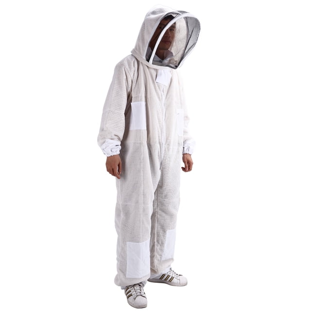 Traje De Abeja Ligero Y Cómodo Con 4 Bolsillos, Velo Desmontable, Cremallera Para Apicultores Profesionales En Otoño E Invierno, Fácil De Transportar, Adecuado Para El Clima: