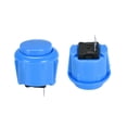 thumbnail image 2 of Interruptor de botón pulsador momentáneo redondo de 23 mm para juegos de arcade, azul, 6 piezas, 2 of 5