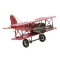 thumbnail image 4 of FRCOLOR Aircraft Model 1Pcs Red Biplane Shape For Table Ornament Living Room Bedroom Study Office, 4 of 8