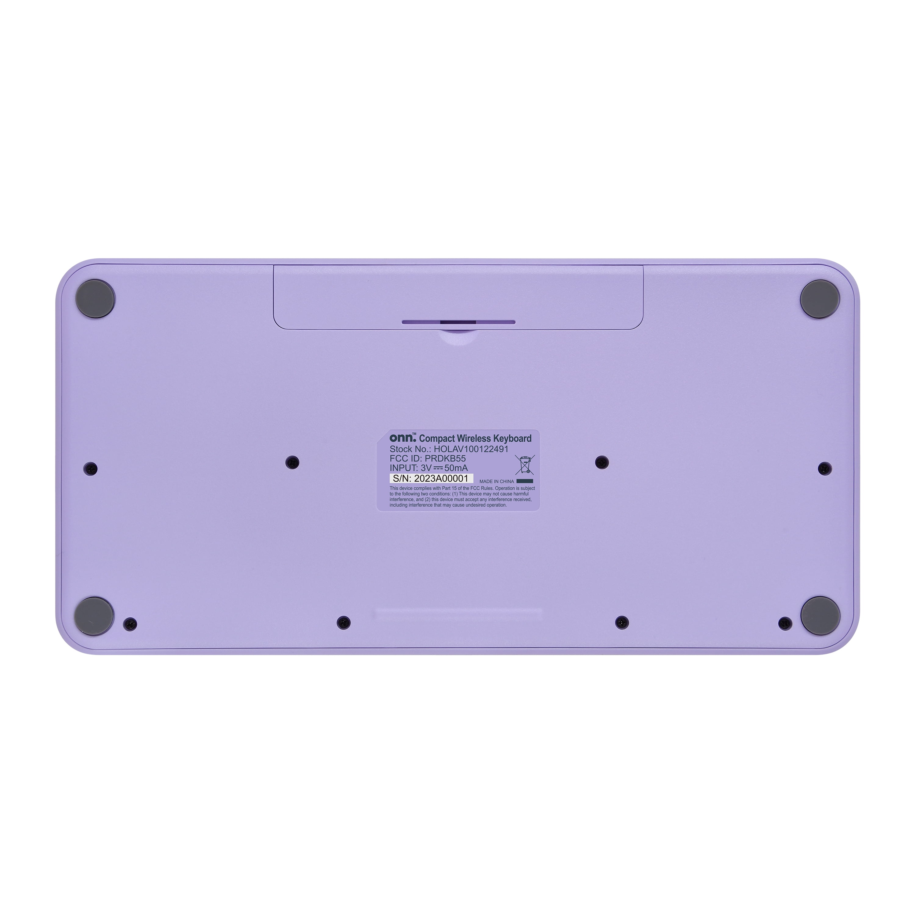 onn. Mini Compact Wireless Office Keyboard, Lavender