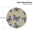 thumbnail image 2 of Pofeuu Golden Glitter Butterflies Print Coasters for Drinks, 4Pack PU Leather Coasters, Bar Drink Coasters for Tabletop Protection, Furniture from Damage-Round Shape, 2 of 6