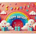 thumbnail image 4 of Colorful Cloud Star Balloon Rainbow Happy Birthday Banner Party Decoration Backdrop for Birthday Party Celebrations Photography Props Kids Parties, 4 of 8
