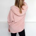 thumbnail image 6 of IROINNID Women's Cardigan Coat Shearling Coat Solid Color Long Sleeve Leisure Autumn/Winter Cardigan Plush Jacket Tops, Pink, 6 of 6