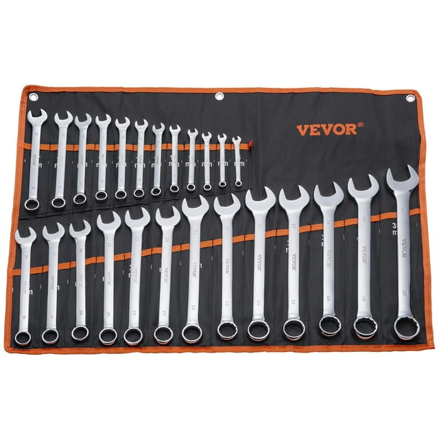 Juego de llaves VEVOR, 25 piezas, combinación métrica, 6-32 mm, acero al carbono
