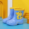 thumbnail image 5 of Siilsaa Rain Boots for Boys Kids Rain shoes Easy On Rubber Rain Boots (Little Kid/Big Kid) Light Blue,3, 5 of 5
