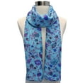 thumbnail image 2 of Blue Floral Print Summer Scarf, 2 of 7