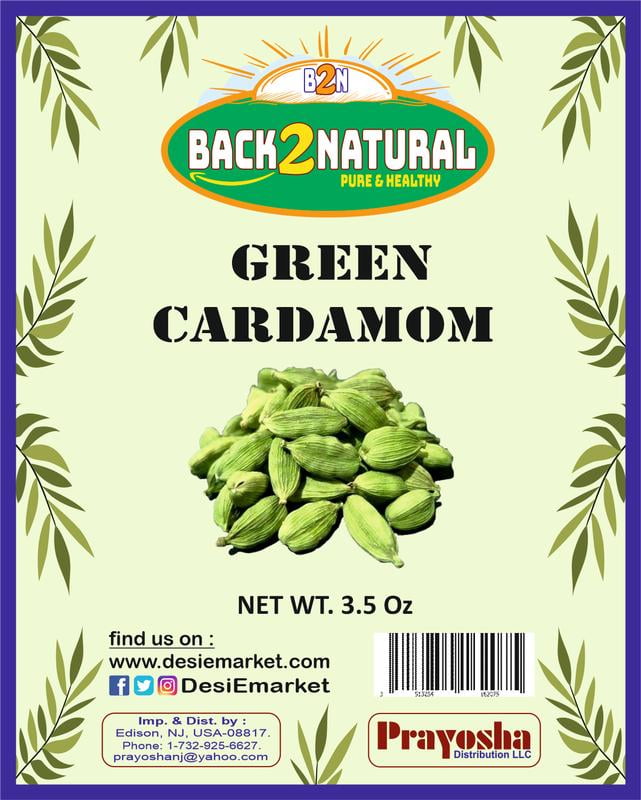 Back2Natural Green Cardamom Pods Spice (Hari Elachi) 3.5oz (100g) All