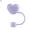 紫, variant on Dustproof Cute Heart-Shaped Straw Head Reusable Dustproof Straw Valentine's Tool Gifts Day J7D5 9-10mm Party Straw Sealing P8E6
