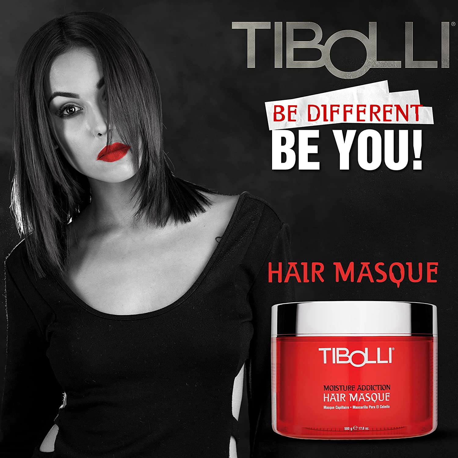TIBOLLI Moisture Addiction Mask Deep Conditioning Masque (17.6 Fl oz/500g) Moisturizing Hydrating Smoothing Keratin Treatment for Anti Frizz Dry Damaged Color Treated Hair Repair Restoration Formula
