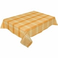 thumbnail image 2 of Yellow Orange Checkered Tablecloth Rectangle Table Cloth 60x84 , Waterproof Tablecloth Outdoor Table Cloth, Farmhouse Buffalo Plaid Striped Washable Table Cover for Kitchen Dining Party, 2 of 8
