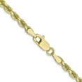 thumbnail image 3 of Solid 10k Yellow Gold 3.2mm Diamond-cut Rope Chain - 18", 3 of 8