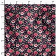 thumbnail image 2 of Soimoi Cotton Satin Spandex Blue Fabric By the Yard - 54 Inch Wide - Rose Floral Pattern Textile - Romantic and Delicate Designs for Stylish Projects Printed Fabric, 2 of 6